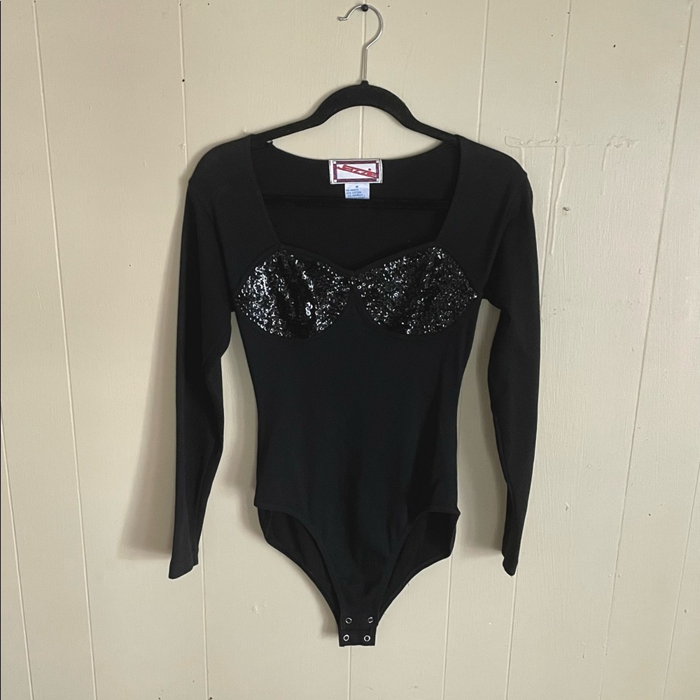 Jazzie Brand Vintage 80’s Selena Leotard with Sequin Bust Size Medium